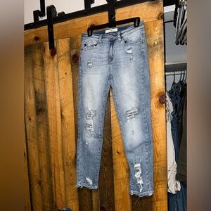 KanCan Light Blue Distressed Skinny Jeans